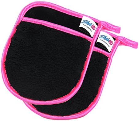 Makeup Remover Mitts (Pack or 2) by Slush HD | Coral Fleece Facial Beauty Scrubber | Soft Exfoliating Gloves | Natural Exfoliator for Face &amp; Body|Remove Makeup Effortlessly with a Single Move|5" x 6"