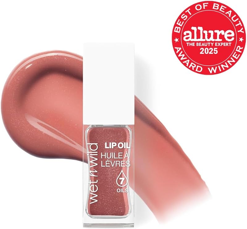 Lip Oil, Nutritivo y No Pegajoso Lip Gloss Potenciado por 7 Aceites Naturales, Fórmula Ligera para Efecto de Brillo Espejo, Cocoa Rose
