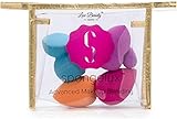 Lux Beauty Spongelux Advanced Makeup Blending 5 Pc Sponge & Blender Set with Bonus Travel Bag | Professional Quality Applicators for Flawless Foundation & Contouring