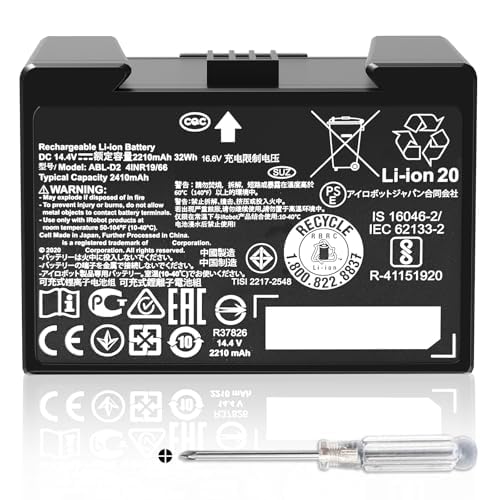 Photo 1 of Replacement Battery for iRobot Roomba i7 i7+ 7150 7558 i3 i3+ i4 i4+ i8 i8+ and e5 e6 Rechargeable Battery for Roomba i and e Series (not for iRobot Roomba Combo Series) 14.4V 2210mAh/32Wh ABL-D2