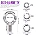 8Pcs 304 Stainless Steel M14 Male Thread Lifting Ring Eye Bolt Kit, Including 2Pcs M14 Eye Bolt with 2Pcs Lock Nuts, 2Pcs Lock Washers and 2Pcs Flat Washers