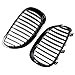 Anzio 1 Pair Glossy Black Euro Direct Replacement Front Kidney Grille Grill for BMW 2003-2010 E60 5-Series