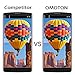 OMOTON LG V10 Screen Protector [2 Pack]- [9H Hardness] [2.5D Rounded Edges] [Crystal Clear] [Bubble Free] Tempered Glass Screen Protector for LG V10,