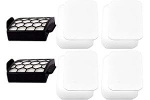 Dttery 4 Foam + Felt, 2 HEPA Filters kit Replacement for Shark Navigator Pet Pro ZU60, ZU62, Pet Plus NV251, NV255, Swivel Pro NV150, NV151 Upright Vacuum, Part 1238FT60 1239FT60