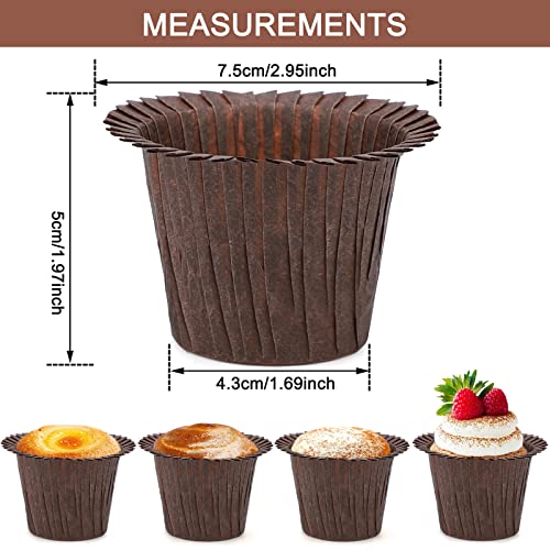 Suice Parchment Cupcake Liners 100 Pack, Top Hat Paper Baking Cups