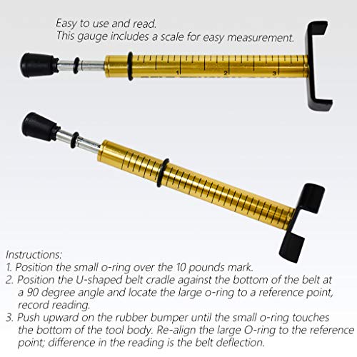 FIRSTINFO Belt Tension Gauge for Accurate Belt Tension Setting on Motorcycle