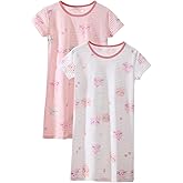 BANGSAUR Girls' Dresses, Cotton Summer Night Sleep Dress, 3-12 Years