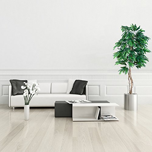 [- PLANTASIA® Mangobaum, Echtholzstamm, Kunstbaum, Kunstpflanze - 180 cm, Schadstoffgeprüf