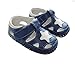 Baby Boys Girls Genuine Leather Soft Bottom Sandals First Walkers Shoes (12.5cm(12-18months), Blue)