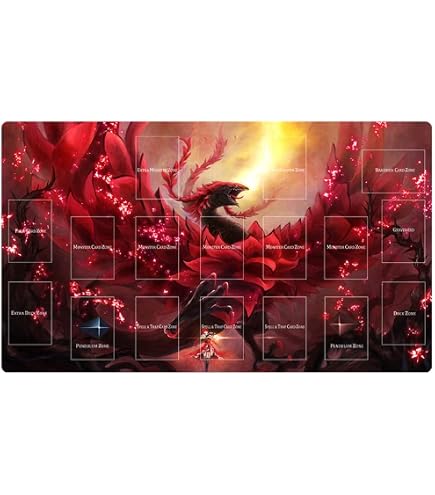 Custom Black Rose Dragon TCG Playmat With FREE Bag – Standard Size, Non-Slip
