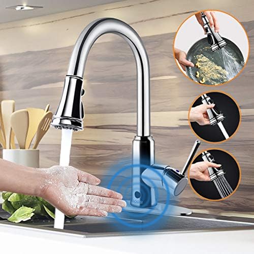 Touchless Kitchen Faucet,Soosi HandFree Sensor Single Lever Kitchen