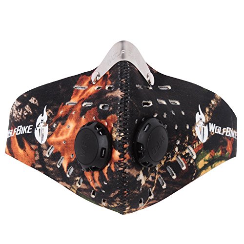 Hi-crazystore Respirator Mask Dust proof Mask With Filtered Exhaust Gas Anti Pollen Allergy PM2.5 Half Face Mask