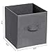 SONGMICS Set of 6 Storage Boxes, Non-Woven Fabric Foldable Storage Cubes and Toy Clothes Organiser Bins, 2 Grey, 2 Black UROB26GH