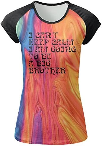 I Can't Keep Calm I Am Going To Be A Big Brother 2 Women's Sleeve T-Shirt Casual Graphic Tees.