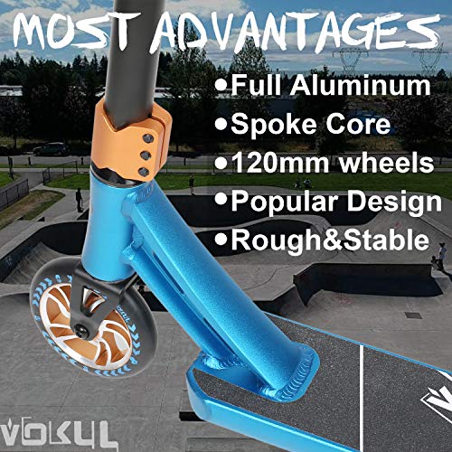 VOKUL Pro Scooters - Stunt Scooter - Intermediate and Advanced Trick Scooters for Kids 8 Years and Up, Teens and Adults - Durable, Smooth, Freestyle Kick Scooter for Boys and Girls