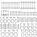 TOPBRIGHT 110 PCS Body Piercing Jewelry Nose Septum Curved Barbell Eyebrow Lip Tongue Piercing Barbell with Box