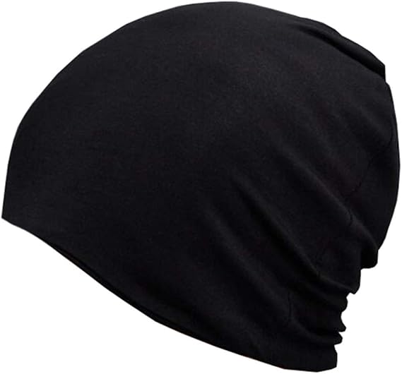 Black Cool Sleeping Hats Sleep Nightcaps Shading Hat for Men, A