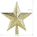 NICEXMAS Christmas Tree Toppers Star Treasures Glittered Decoration Ornament, 9 inch (Gold)