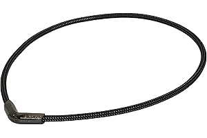 Phiten X50 Titanium V-Edge Necklace - Durable Polyester and Metallic Woven Rope, Permeated with Premium Aqua-Titanium and Micro-Titanium Spheres for Sports, Gym, Athletics with Easy Clip On V-Shaped Front Clasp for Men and Women, 20 inch