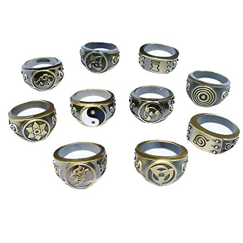 Touirch Naruto Uchiha Sasuke Itachi Sharingan Akatsuki Organization Ring Set