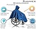 Comfort Finds Wheelchair Summer Poncho – Adult Elderly Seniors Wheelchair Cape – Durable Quality Poly/Cotton Lined - Full Waterproof Coverage Zip Front Hood (Single Pack, Navy)