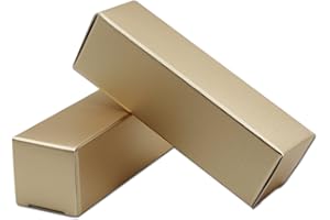 PABCK 100 PCS Kraft Paper Lip Balm Tube 2.5x2.5x8.5cm(1x1x3.4 inch) Container Boxes Makeup Lipstick DIY Gift Favor Cosmetic Essential Oil Holder Packaging Box Case Makeup Beauty Storage Supplies