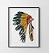 Native American art print #A052. Native american art print (8x10).Native american indian art.Native american wall art.Native american paintings.Wall decor.native american pictures