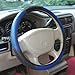 Premium Massage Sport Grip Premium Slip-On Steering Wheel Cover, Universal Fit (Blue)