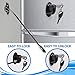 Loot Lock Refrigerator Door Lock with 2 Keys for Fridge Lock Security for Child Safety, Clear Cabinet Lock, Dorm Fridge Lock, Compact Freezer Lock (White)