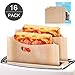 16 Pack Toaster Bags - Reusable Grilled Cheese Sandwich Toaster Bags, Non-Stick, Heat Resistant, 3-Size Kitchen Cooking Toaster Oven Bags for Pastries, Pizza Slices,Chicken Nuggets,Sausages and more.