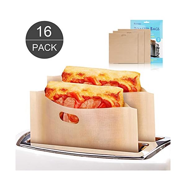 10 Pack Toaster Bags Reusable Grilled Cheese Sandwich Toaster Bags