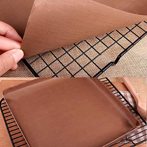 image for LokiLux BBQ Grill Mat Set of 10, Non Stick Barbecue Copper Grill Bakin