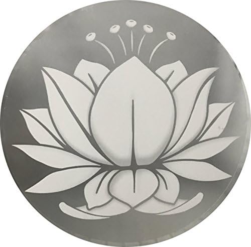 Glass Door &amp; Window Repositionable Sticker Decal. 2 per package -Shower Doors, Alert Birds, Dogs, Kids, Guests. Warn, Protect, Safety, Removable, Self Adhesive, Bird Alert. (Lotus Flower)