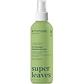 ATTITUDE Detangling Spray, EWG Verified, Vegan & Plant-Based Hair Care, Leave-In for Smooth & Manageable Hair, Pear & Amber Scent, 8 Fl Oz