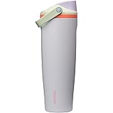 Owala FreeSip Sway Insulated Stainless Steel Water Bottle with Two-Way Spout, Built-In Straw and Bucket Handle, Made for Travel, School, and Sports, 40oz, BPA Free, Leak Proof, Beach House