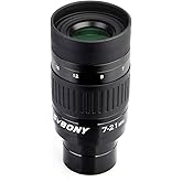 SVBONY SV135 Zoom Eyepiece, Zoom 7 to 21mm 1.25 Inch Telescope Eyepiece, Telescope Accessories for Astronomic Visual Observation (40-57&deg;)