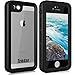 Temdan iPhone SE/5S/5 Waterproof Case Built-in Screen Protector Shockproof Clear Waterproof Case for iPhone SE/5S/5(4inch) (Black)