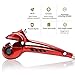 Hair Curler Curly Curling Iron by Rejawece – Professional Salon Hair Styling Curling Wand with Automatic Steam Spray - Red