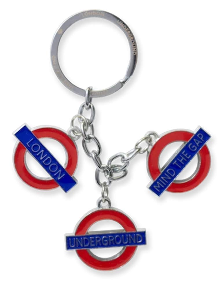 London Underground Roundel Charms Silver Chain Keyring (gwc)