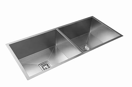 Silverline Stainless Steel Handmade Double Bowl Kitchen Sink102hm