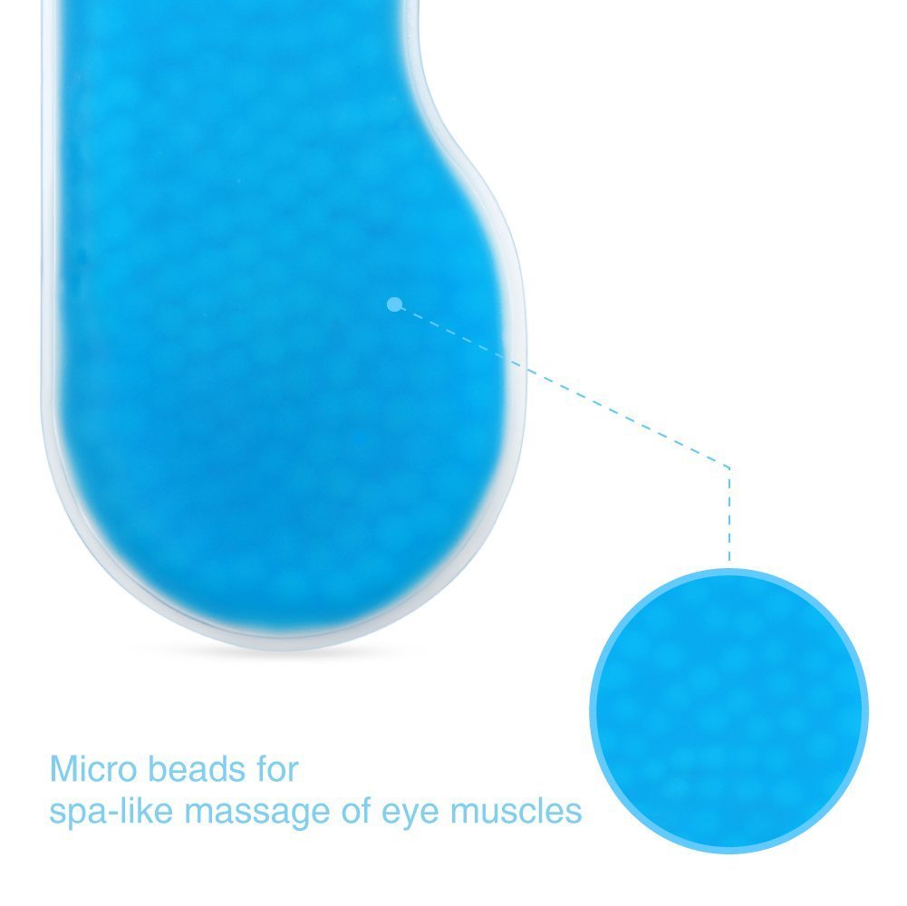 PLEMO Sleep Mask, Gel Pack Eye Shade Set, Hot & Cold Therapy for Insomnia, Puffy Eyes & Dark Circles