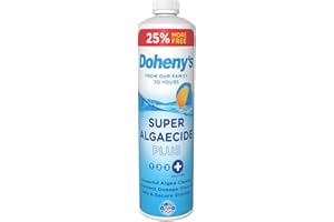 Doheny's Super Algaecide Plus | Pro-Grade | Effective Against Most Algae Types | 7.1% Chelated Copper (Chelated to Reduce Staining) | Non-Foaming, No Clouding | Safe to Swim After Use | 40oz Bottle
