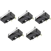 5Pcs SS-5GL13 Micro Switch SPDT 5A 125VAC Roller Lever SS5GL13 | SPDT snap action, simulated roller lever actuator, 30M mechanical life, silver contacts, -25 to 85&deg;C, solder terminals