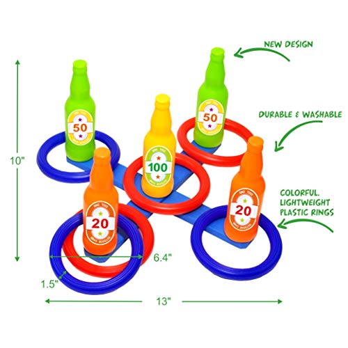 Gleeporte Carnival Ring Toss Game Set with Bonus Balloon Popping Dart Game, Outdoor Games for Kids and Adults, Carnival Birthday Party Supplies, Tossing Game Kit for Yard, Lawn, Beach and Camping - Thumbnail 3