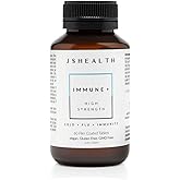 JSHealth Vitamins Immune + Immunity Booster Supplement with Zinc Vitamin C Echinacea and Olive Leaf Antioxidants (60 Tablets)