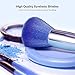 Makeup Brushes, USpicy Professional Makeup Brush Set 10 Pieces (Soft Synthetic Fiber for Uniform Application of Blush, Creams, Liquids, Contouring & Powders)-Blue