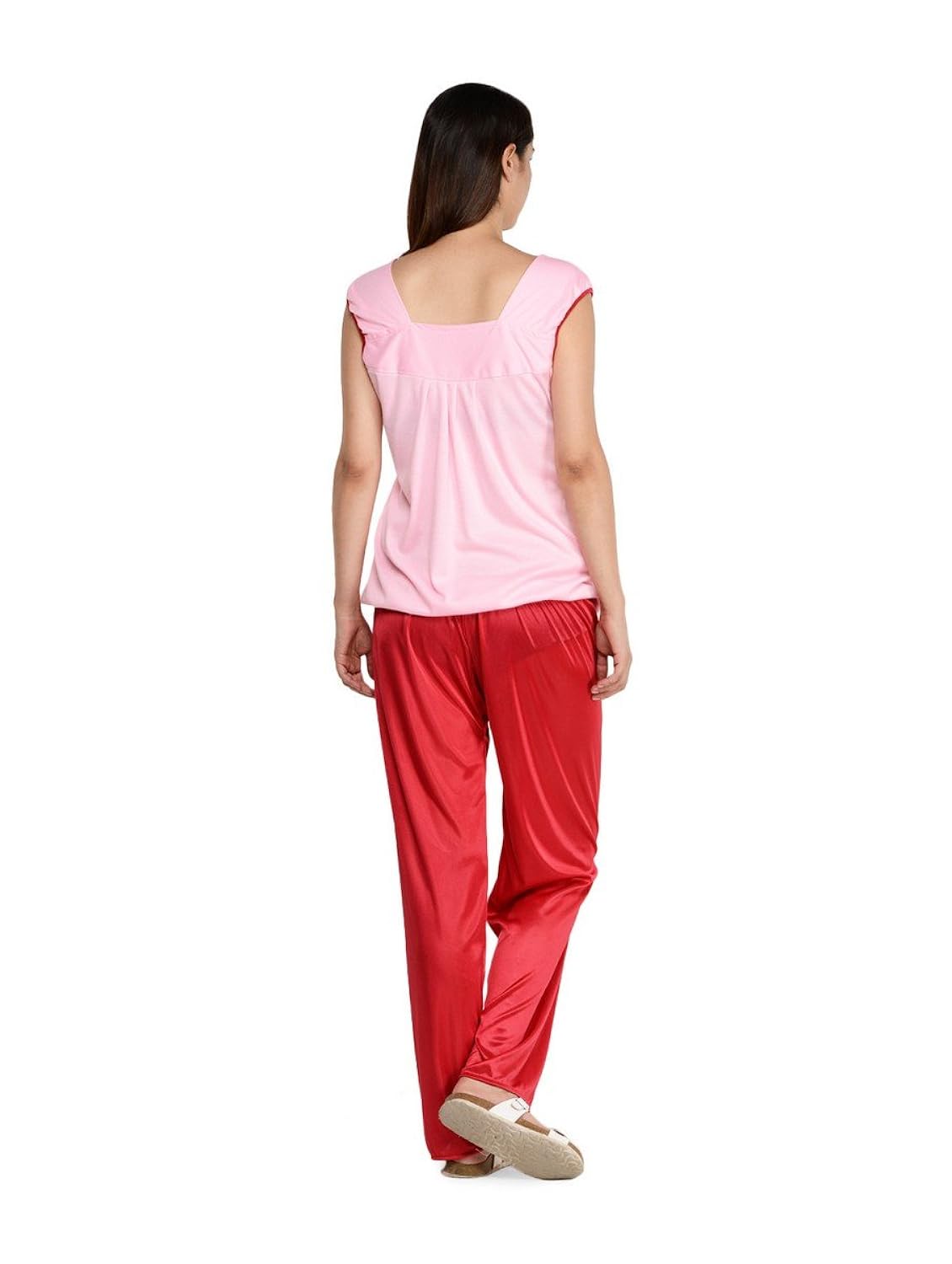 klamotten pink and red cotton nightsuit