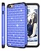 iPhone 6 Plus Case, iPhone 6 Plus Bling Case, Style4U Studded Rhinestone Crystal Bling Hybrid Armor Case Cover for iPhone 6 Plus 5.5 Inch with 1 HD Screen Protector and 1 Stylus [Ocean Blue/Black]