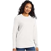 Hanes Perfect-T Long Sleeve T-Shirt 498L – 100% Cotton, Tear Away Label, Ribbed Cuffs – Soft, Lightweight Tee for Women