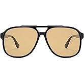 VANLINKER Retro Polarized Square Aviator Sunglasses Womens Mens Classic 70s Vintage Trendy Oversized Aviators VL9878